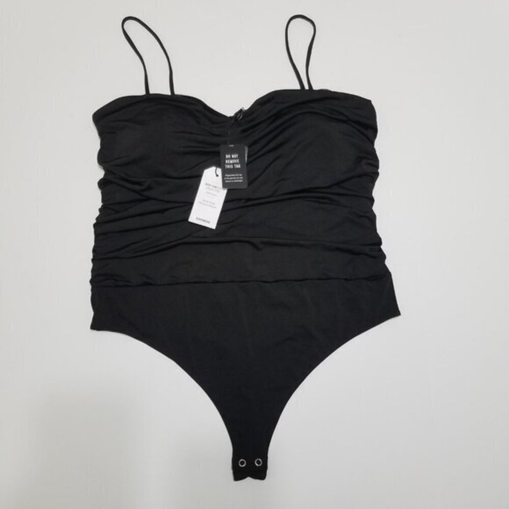 NWT Body Contour Collection Compression Smooth Sculpt Bodysuit Black Size XL